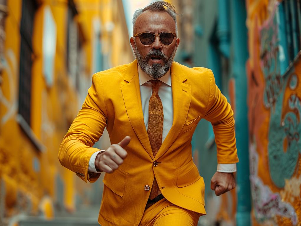 CRO im Marketing Orange Man running